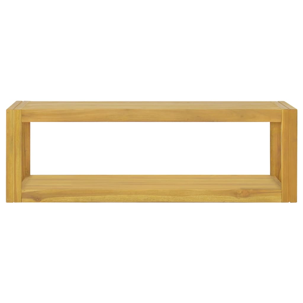 Väggmonterat badrumsskåp 110x45x35 cm massiv teak