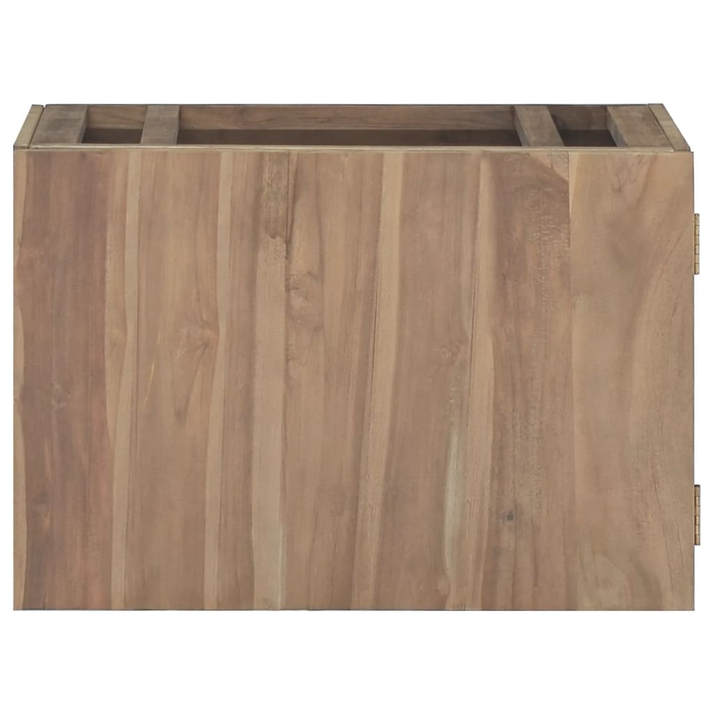 Väggmonterat badrumsskåp 60x39x40 cm massiv teak