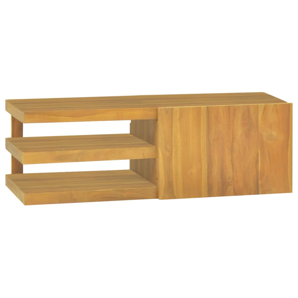 Väggmonterat badrumsskåp 90x40x30 cm massiv teak