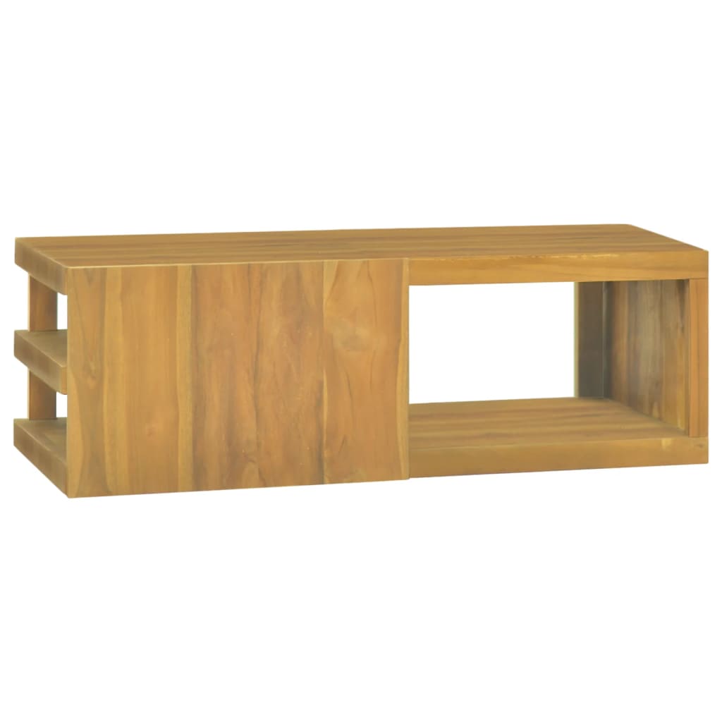 Väggmonterat badrumsskåp 90x40x30 cm massiv teak