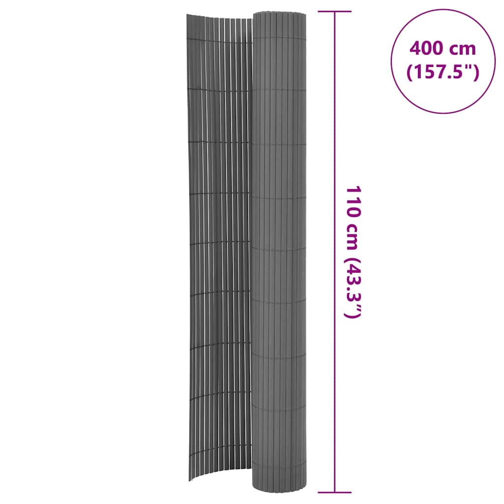 Insynsskydd 110x400 cm grå