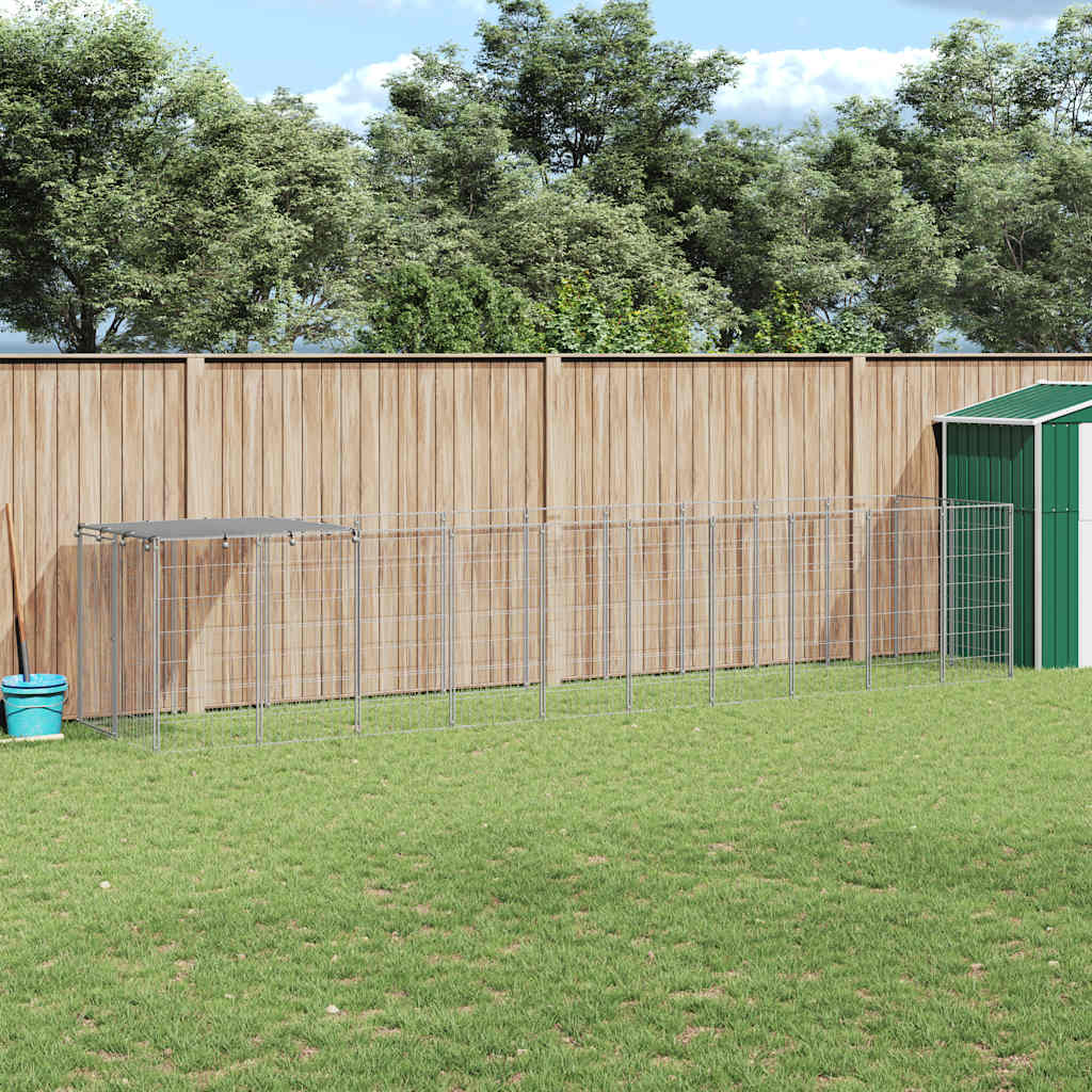 Hundgård silver 6,05 m² stål