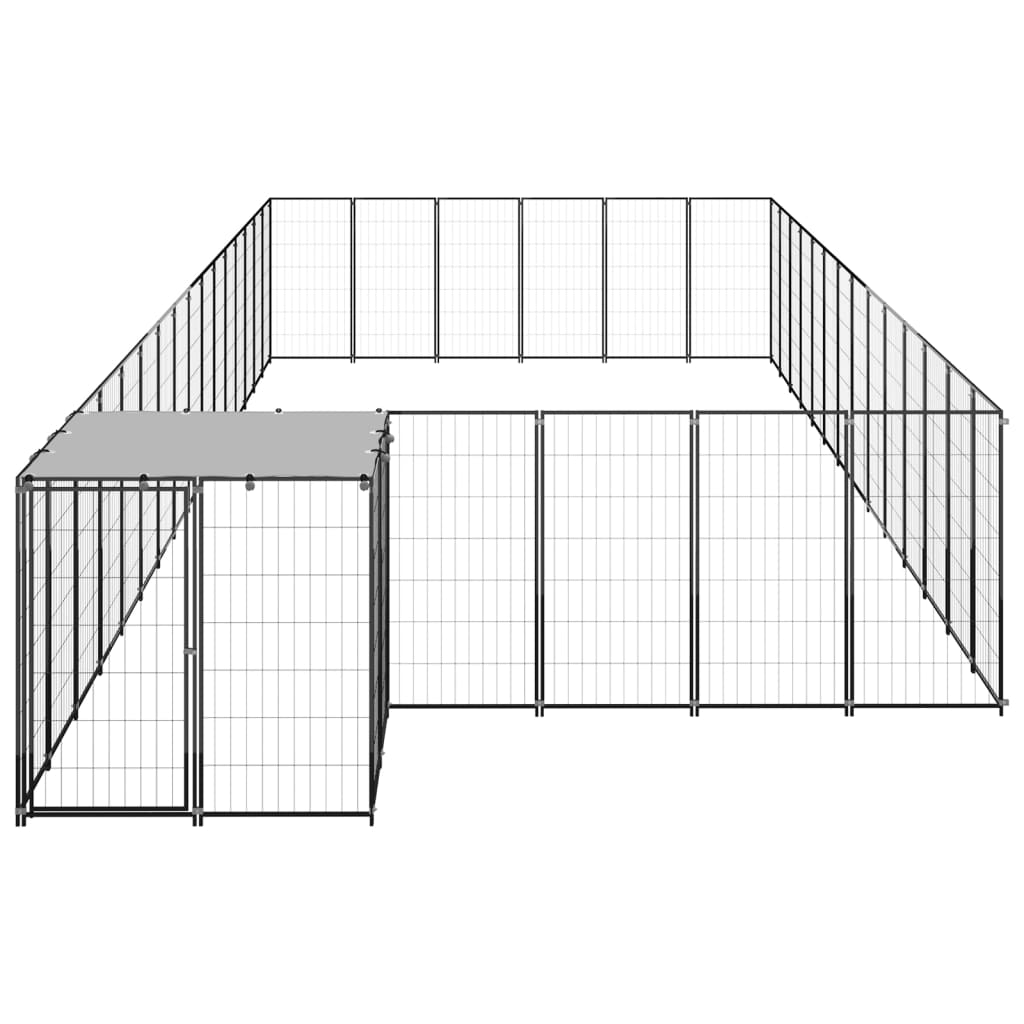 Hundgård svart 26,62 m² stål