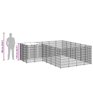 Hundgård silver 8,47 m² stål