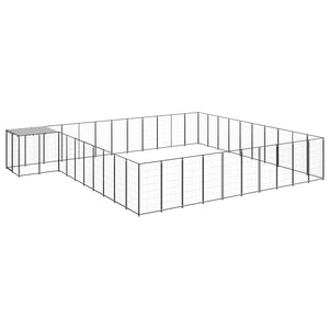 Hundgård svart 31,46 m² stål