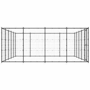 Hundgård för utomhusbruk stål 24,2 m²