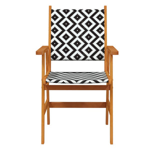 Matgrupp för trädgården 5 delar massivt akaciaträ