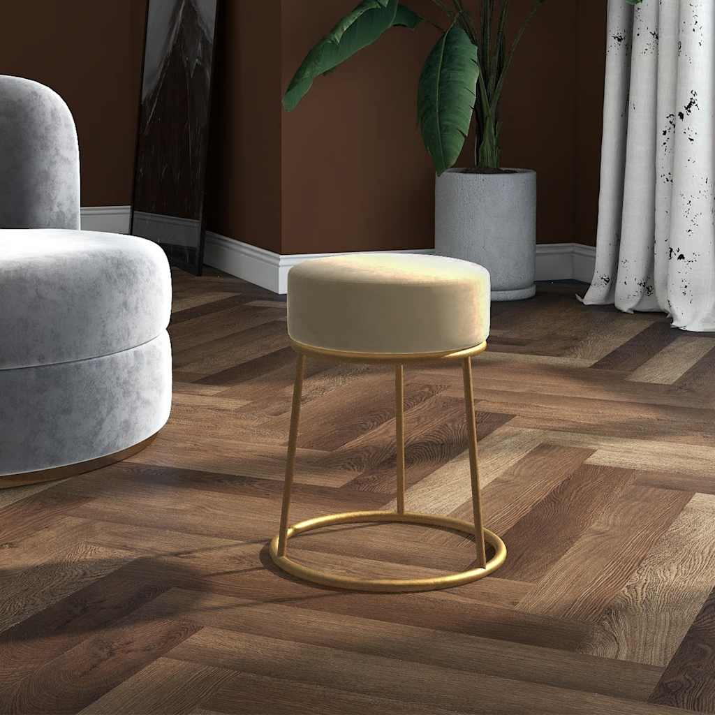 Rund förvaringspall mörkgrå sammet