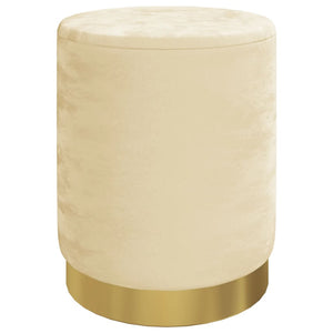 Rund förvaringspall aprikos sammet 31 x 37 cm