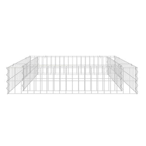 Planteringsgabion upphöjd galvaniserat stål 100x100x20 cm