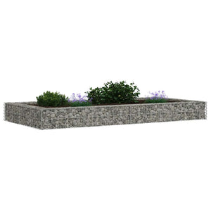 Planteringsgabion upphöjd galvaniserat stål 200x100x20 cm