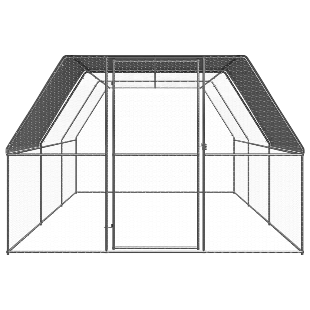 Hönsbur för utomhusbruk 3x6x2 m galvaniserat stål