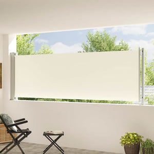 Infällbar sidomarkis 117x600 cm gräddvit