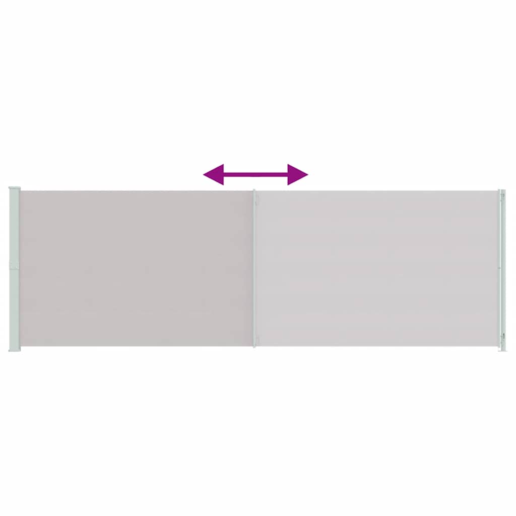 Infällbar sidomarkis 200x600 cm grå