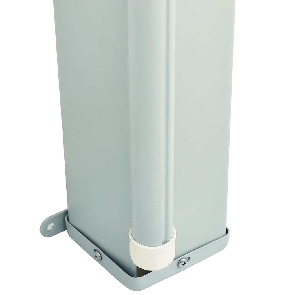 Infällbar sidomarkis 200x600 cm grå