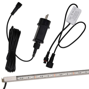 Vattenfall med RGB LED rostfritt stål 108 cm