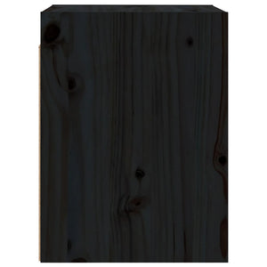 Väggskåp 2 st svart 30x30x40 cm massiv furu