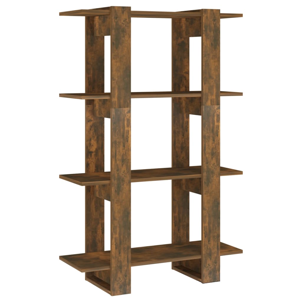 Bokhylla/Rumsavdelare rökfärgad ek 80x30x123,5 cm