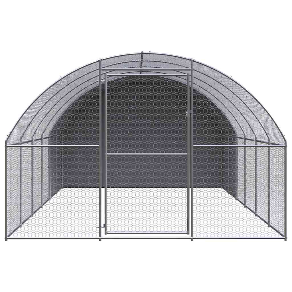 Hönsbur för utomhusbruk 3x6x2 m galvaniserat stål
