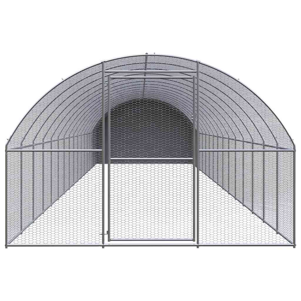 Hönsbur för utomhusbruk 3x16x2 m galvaniserat stål