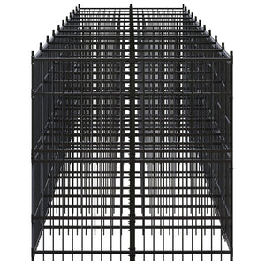 Hundgård för utomhusbruk stål 18,43 m²