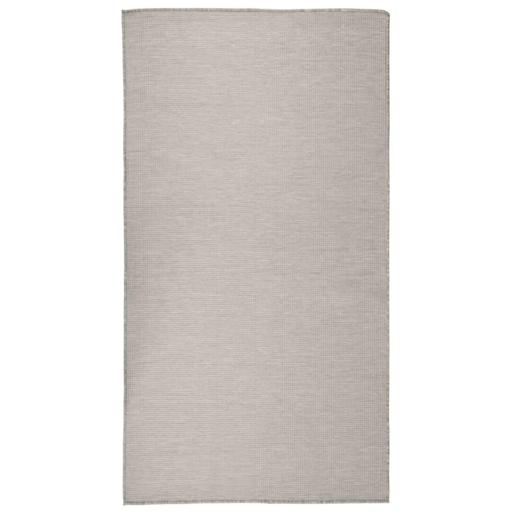 Utomhusmatta plattvävd 80x150 cm taupe