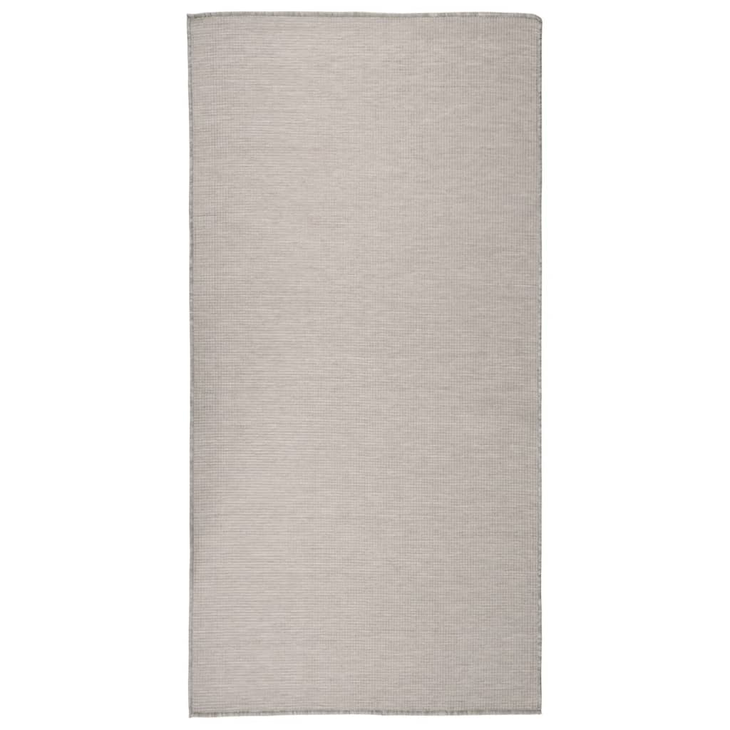 Utomhusmatta plattvävd 100x200 cm taupe