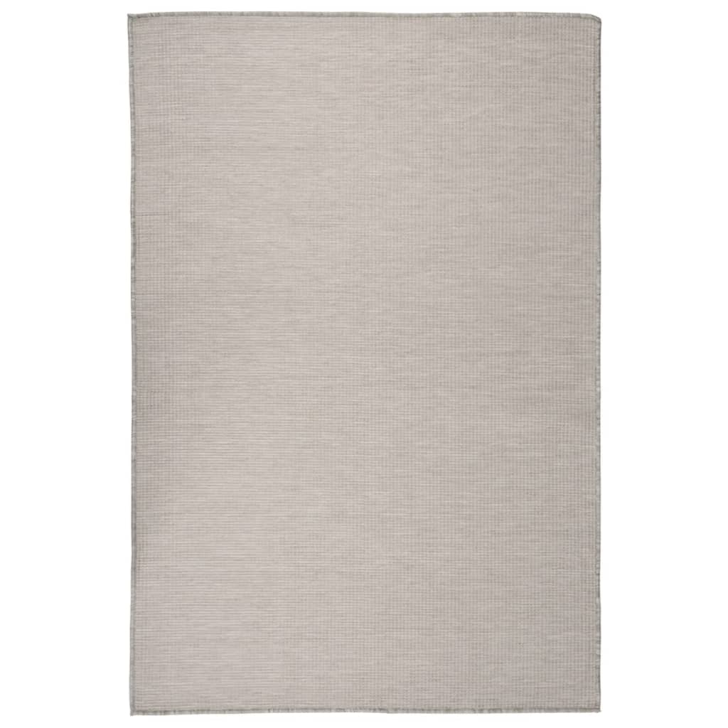 Utomhusmatta plattvävd 120x170 cm taupe