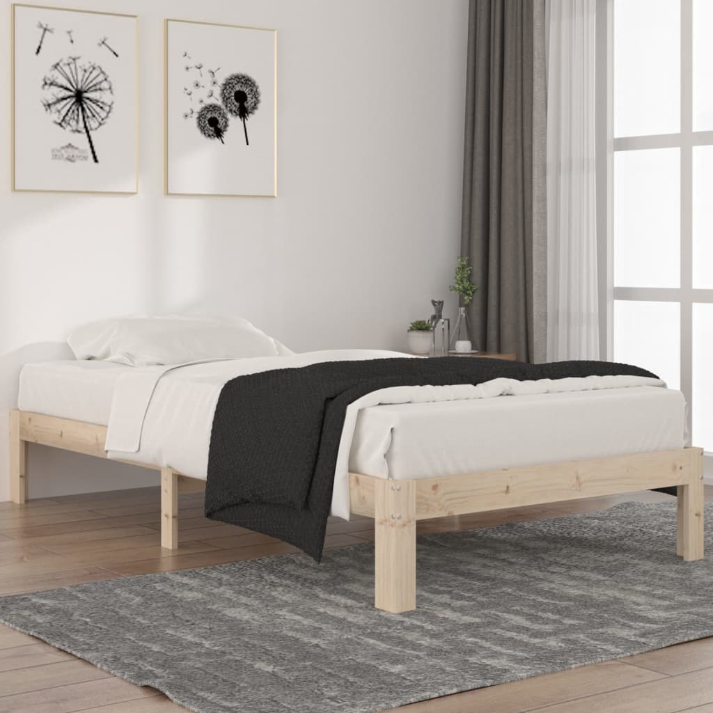 Sängram massiv furu 100x200 cm