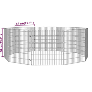 Husdjursbur 10-panel 54x60 cm galvaniserat järn