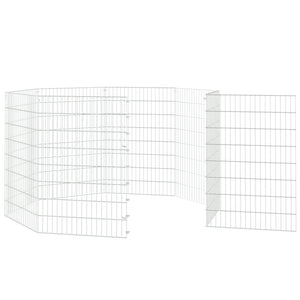 Husdjursbur 8-panel 54x80 cm galvaniserat järn