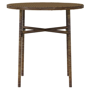 Matgrupp för trädgården 3 delar konstrotting brun