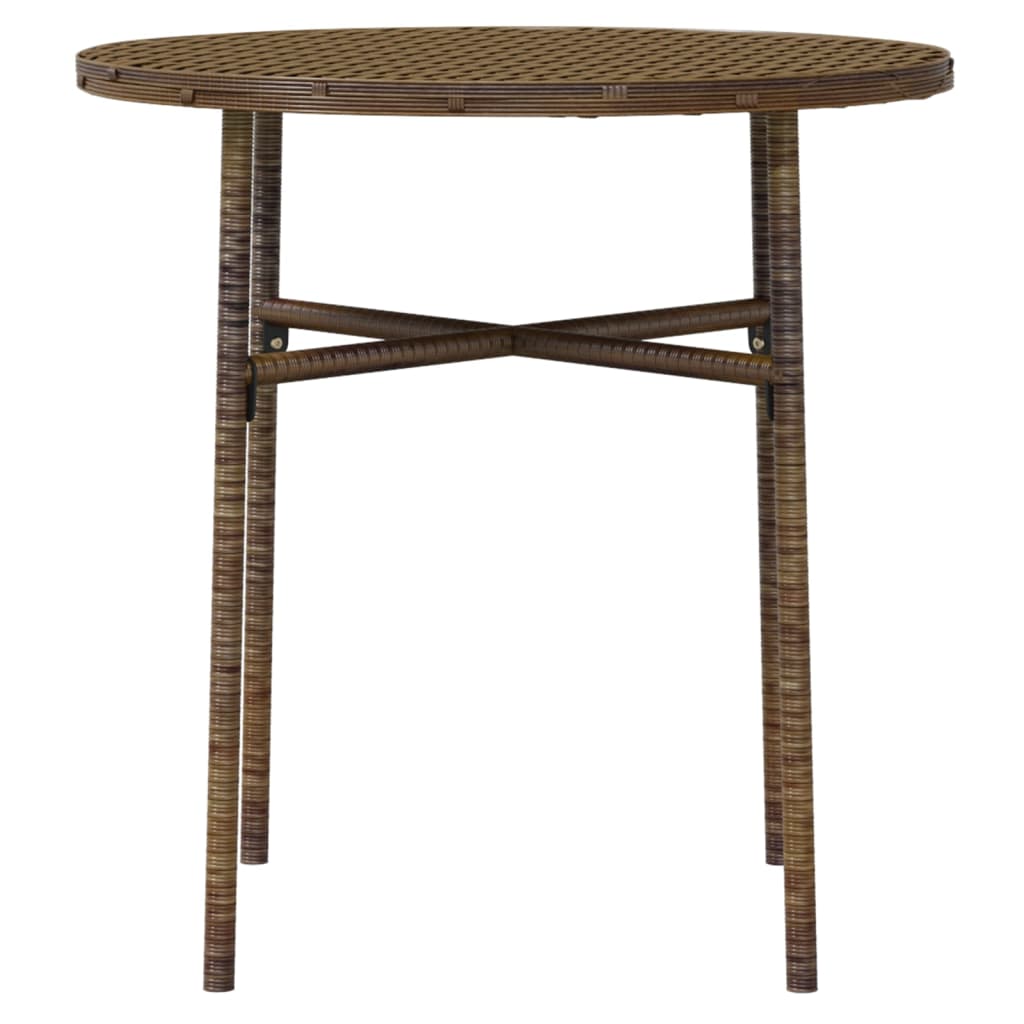 Matgrupp för trädgården 3 delar konstrotting brun