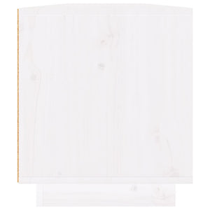 Tv-bänk vit 110x34x40 cm massiv furu