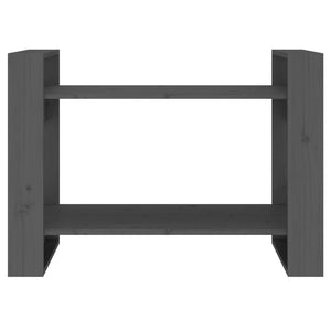 Bokhylla/rumsavdelar grå 80x35x56,5 cm massiv furu