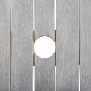 Matgrupp för trädgården 9 delar massivt akaciaträ grå