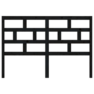 Sänggavel svart 166x4x100 cm massiv furu