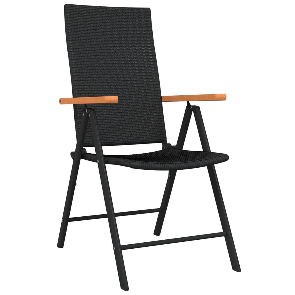 Matgrupp för trädgården 5 delar svart