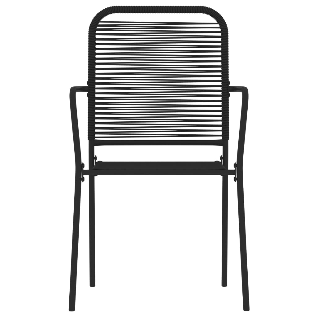 Matgrupp för trädgården 9 delar svart