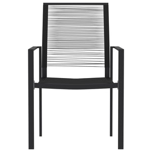 Matgrupp för trädgården 3 delar svart