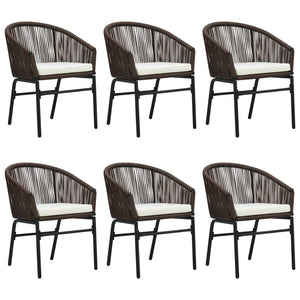 Matgrupp för trädgården 7 delar brun