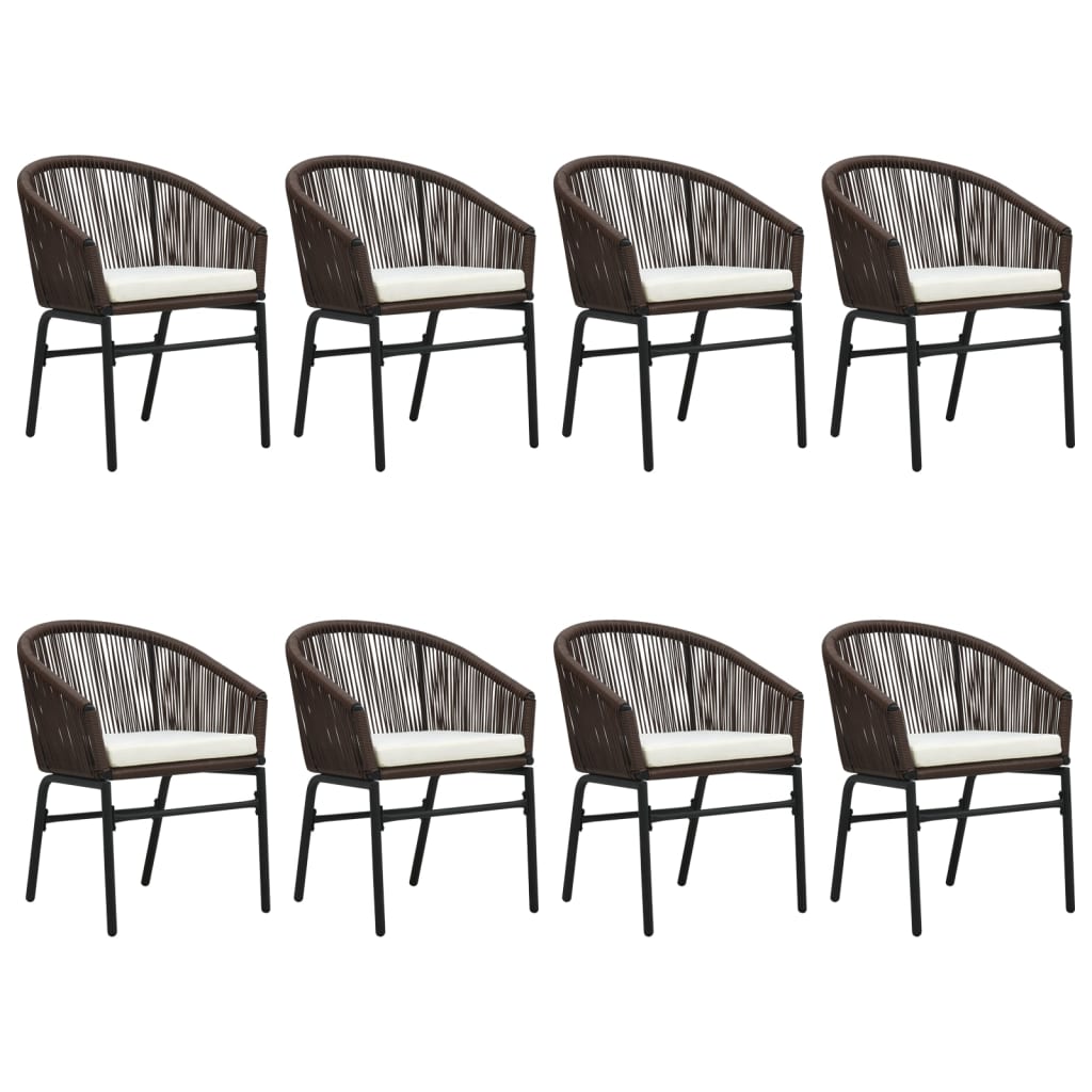 Matgrupp för trädgården 9 delar brun