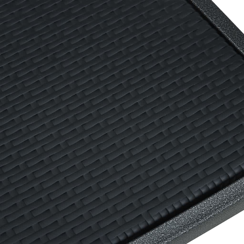 Matgrupp för trädgården 7 delar svart