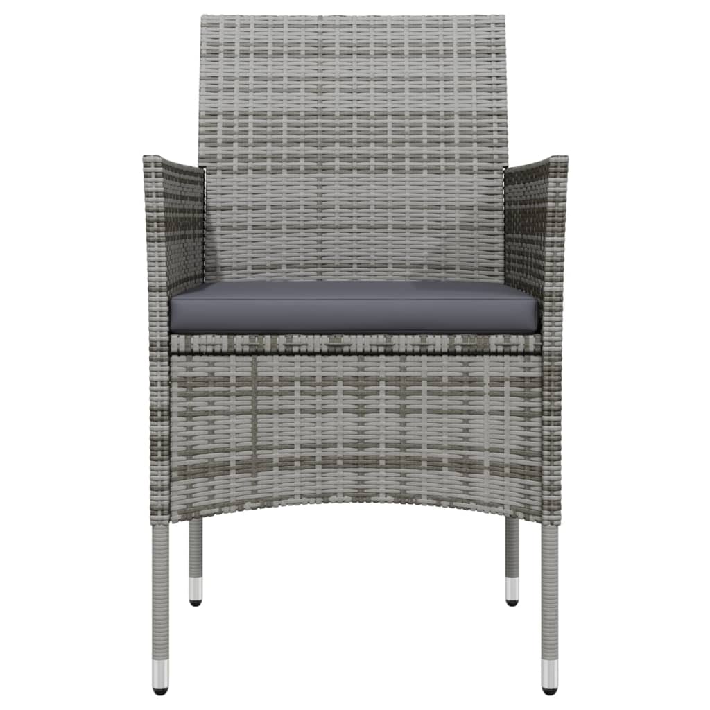 Matgrupp för trädgården med dynor grå och svart