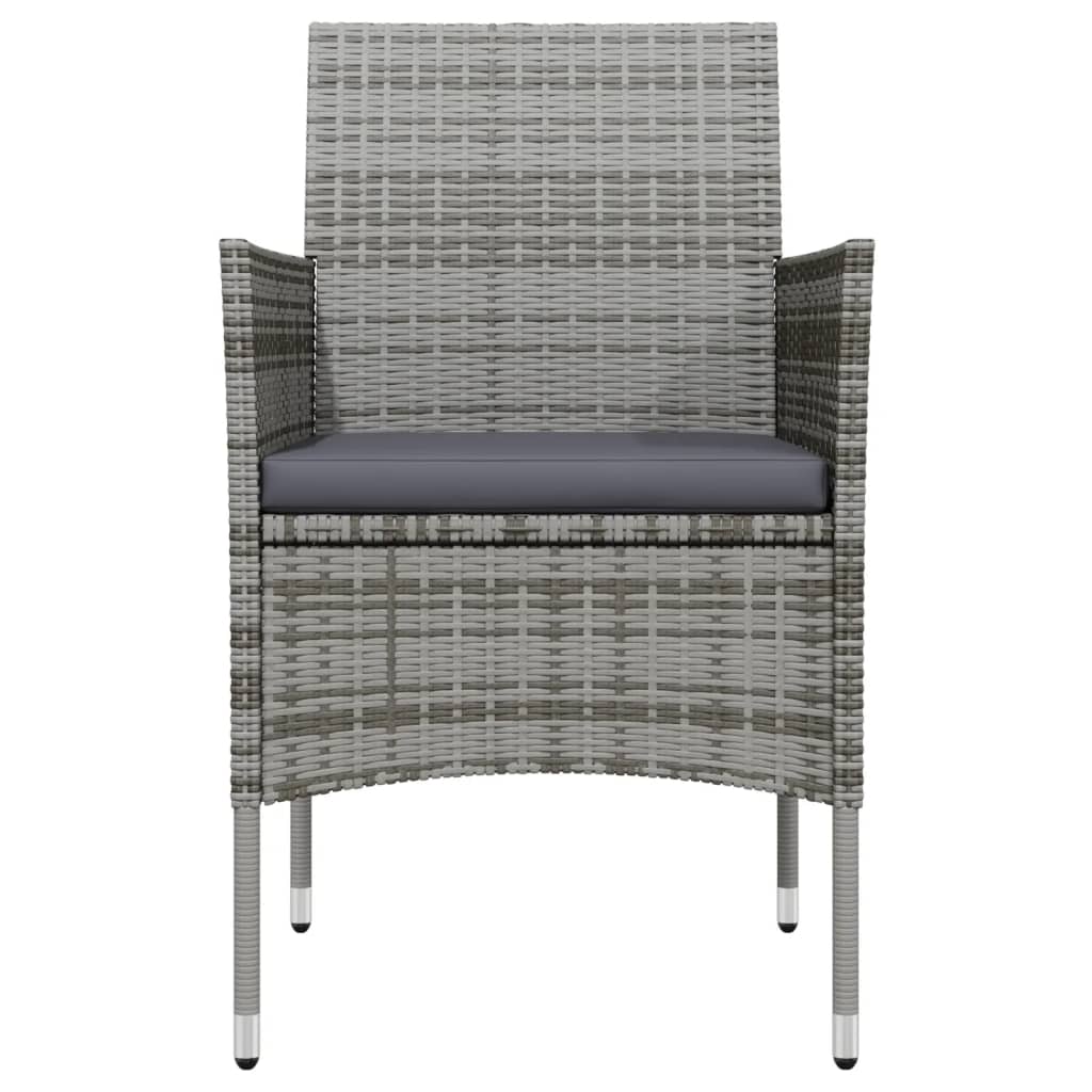 Matgrupp för trädgården med dynor grå och svart