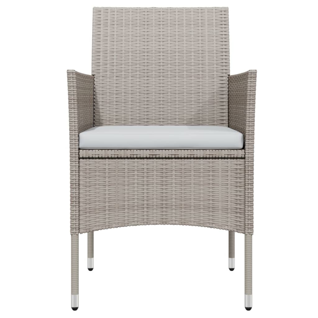 Matgrupp för trädgården med dynor 9 delar beige och svart