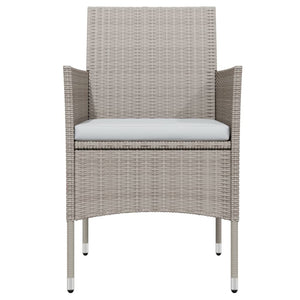 Matgrupp för trädgården med dynor 5 delar beige och svart