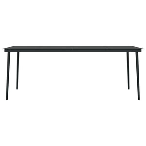 Matgrupp för trädgården med dynor 9 delar svart