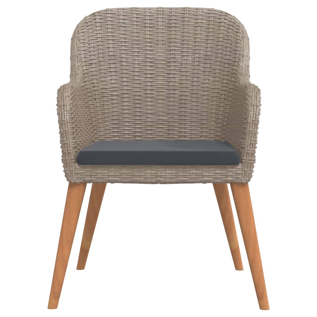 Matgrupp för trädgården med dynor 5 delar brun