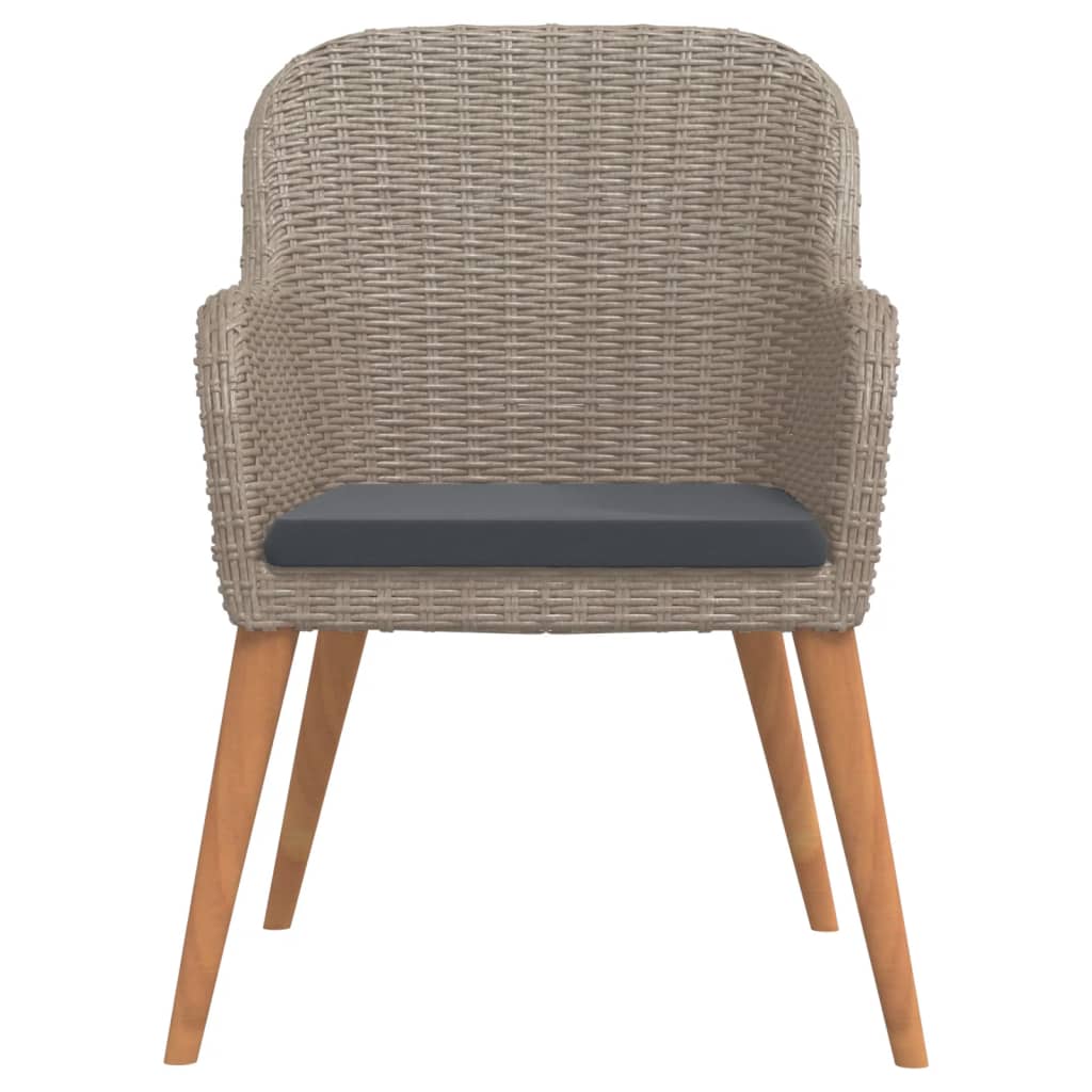 Matgrupp för trädgården med dynor 3 delar brun